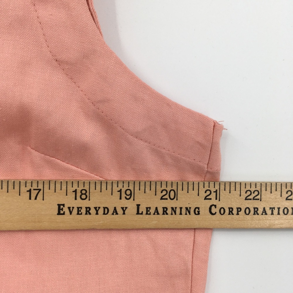Ophelia Roe Sleeveless Linen Blend Button Down Shirt Womens L Peach Coastal - Picture 6 of 12